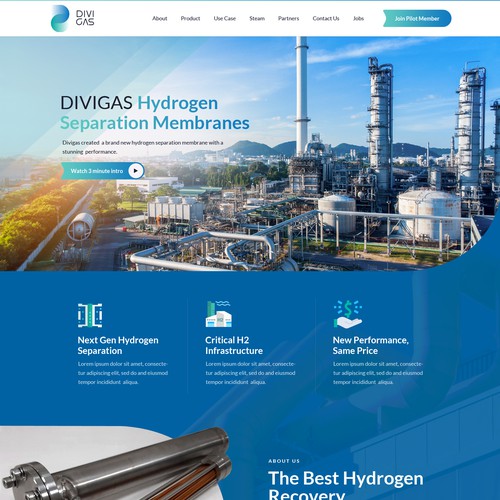 Designs | Website Design for Industrial/Hydrogen Startup: UX/UI and ...