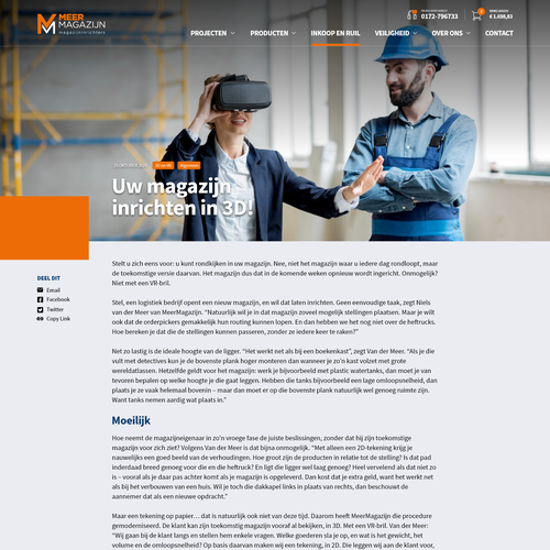 Design Creative website templates for a leading pallet racks company_ Meermagazijn di ChickenDinner