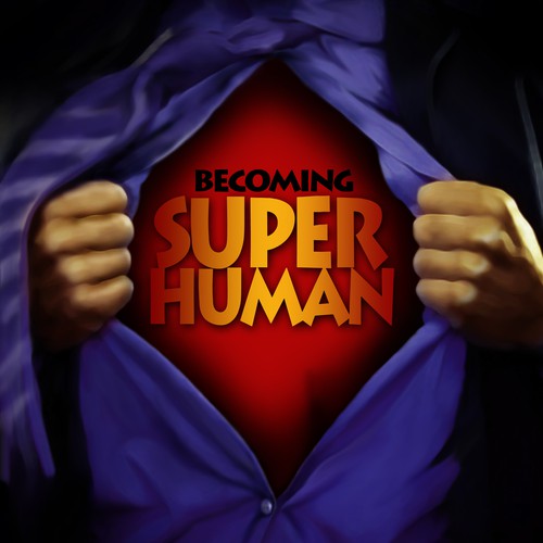 "Becoming Superhuman" Book Cover Design by vhinokio