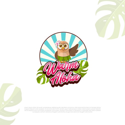 Logo with island feel with a kawaii owl anime mascot for Hawaii website Réalisé par FreyArt_Studio