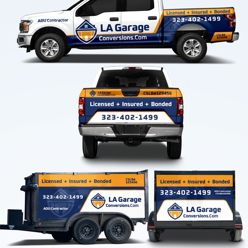 Wrap my truck and trailer Design by DuhaCreative