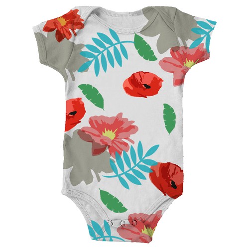 Illustrations to print onto a baby clothing- onesie, nursing cover, headbands, leggings..etc Design by ang.textile