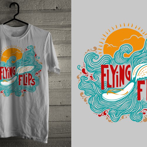 A dope t-shirt design wanted for FlyingFlips.com Réalisé par BATHI