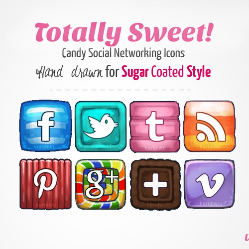 Sugar Coated Style Blog needs a new button or icon Réalisé par k.doki