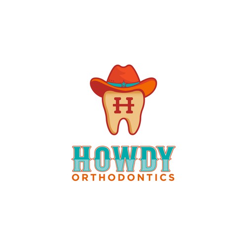 ISO fun, youthful, western themed logo for an orthodontic dental practice in the suburbs Design by Ovita ✏️
