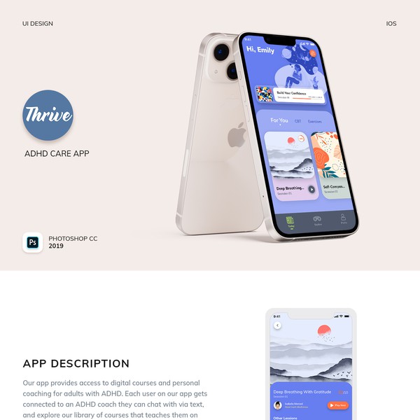 Coaching and CBT app for adults with ADHD