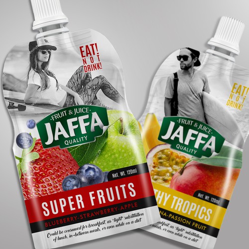 Design Develop Concept Design for Jaffa "Fruit in Pocket" adults’ fruit and berry puree di Pvrt