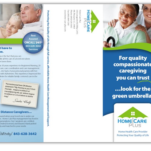 Home Care Plus Brochure And Single Page Flyer Print Or