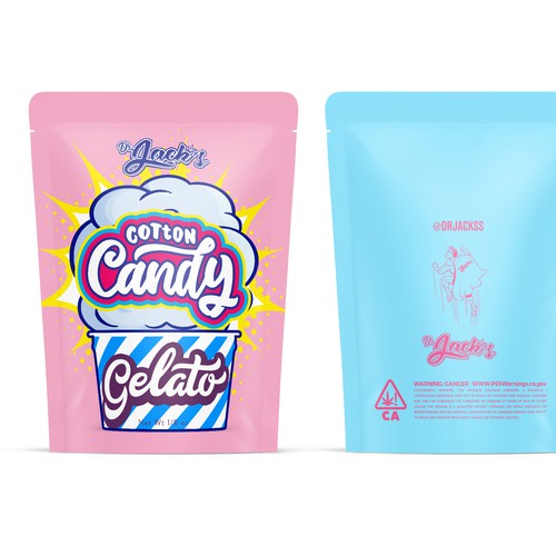Cotton Candy gelato cannabis bag Design by bcra
