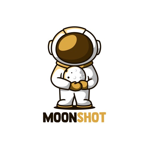 Astronaut Mascot Design for Moonshot Crypto Project Design by taufikrizkyy