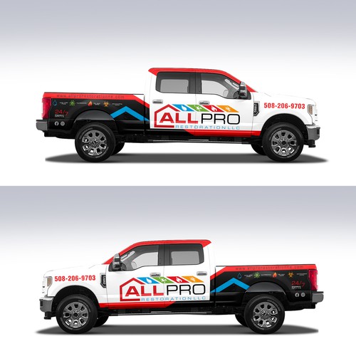 New vehicle Wrap for a Restoration truck-ontwerp door Duha™