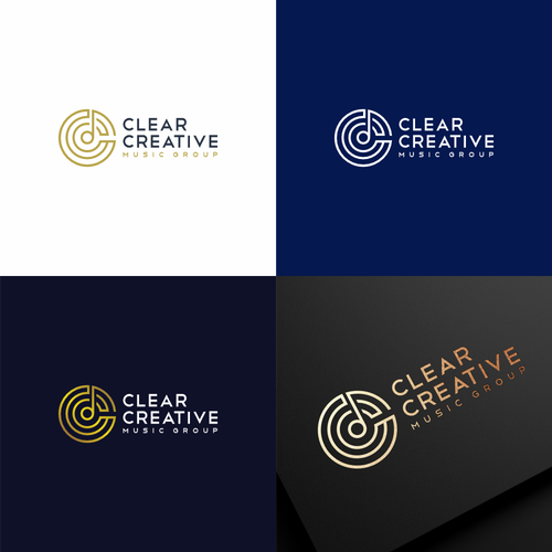 "Logo Design for Clear Creative Music Group — Independent Music Holding Company" winning Logo & hosted website