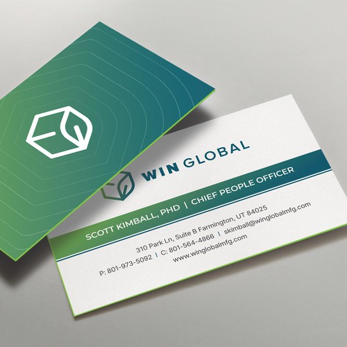 WIN Global Business Card Design Design by Richmore ♛