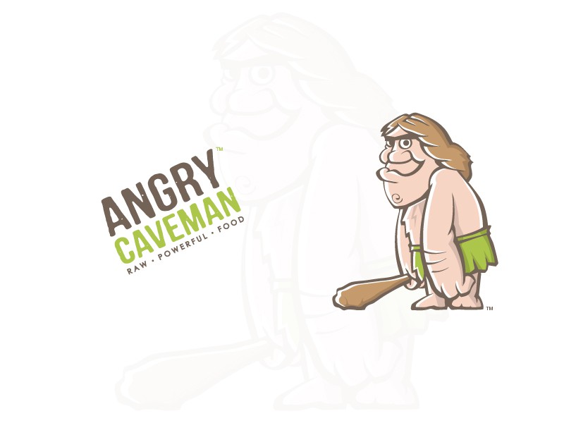 Cartoon logo with the title ' Angry Caveman Needs Logo'