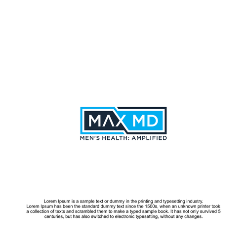 Max MD tele-medicine practice catering to men's health needs a powerful, modern logo Design réalisé par muhammad_