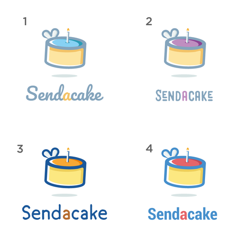 Send A Cake needs a gorgeous fun logo Design by Emmevi_design