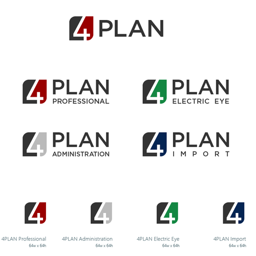 4PLAN Logo and Icons Design by lyubozar