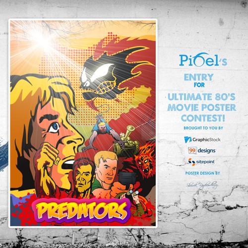 Create your own ‘80s-inspired movie poster! Diseño de Pi6el ☑️