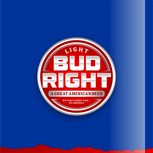 Bud Right.  The great new American Beer for good ol' fashioned American beer drinkers. Design by Voos Studio