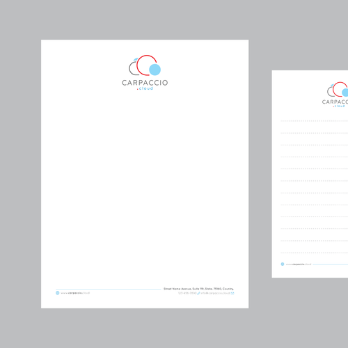 Give more muscle to research with graphic ID for CARPACCIO.cloud Design by DesignsTRIBE