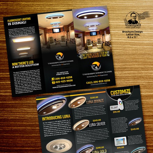 Create a stunning brochure for an exciting new LED lighting design Design by Qinkqink