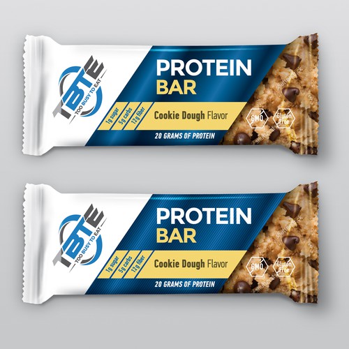 Design a unique protein bar wrapper for Too Busy To Eat Design réalisé par onkuliits