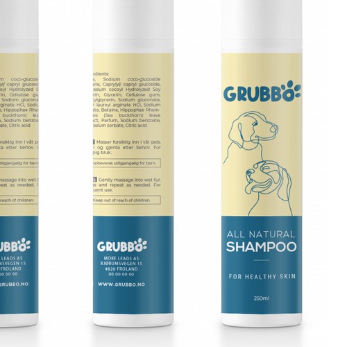 Design label for dog shampoo Design by intanamir