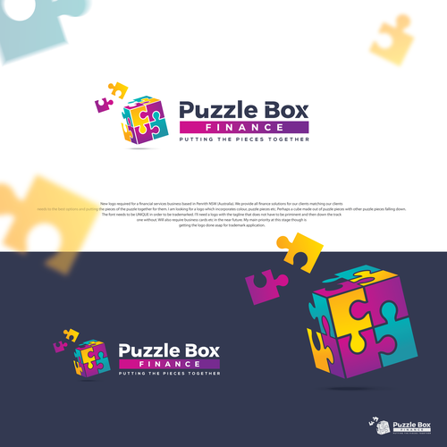 Design a fun Puzzle Box design that stands out of the crowd! Design by uxboss™