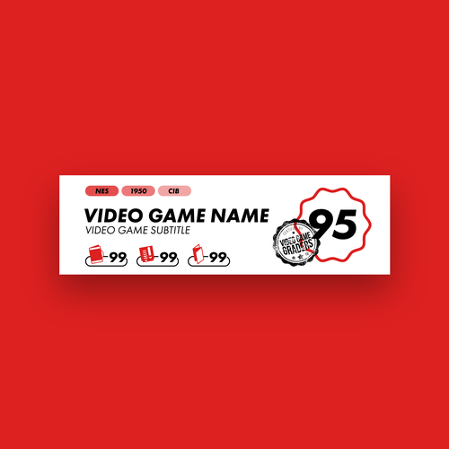 Graded Video Game Label Template Design by Mattecho