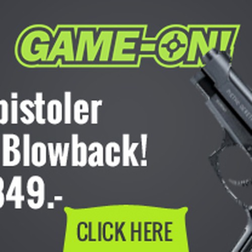 Design the best frontpage banners for a Airgun/Paintball Webstore! Design by thelogodesigns