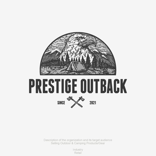 Powerful Logo for Outdoor/Camping Gear Company in the USA Design by VolimDizajn