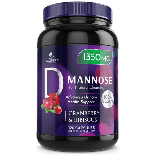 Colorful D-Mannose Design Needed for Nature's Nutrition Design by Wfemme