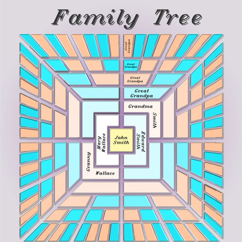 Design a unique and stylish way of showing the family tree Diseño de GRAOGRAMAN