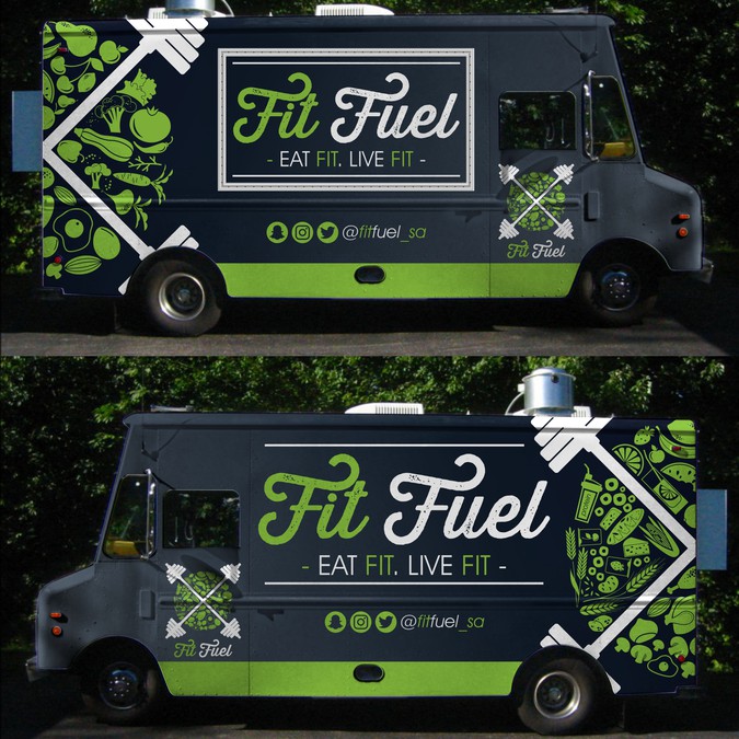 Create An Ingenious Logo Wrapping Designs For A Food Truck