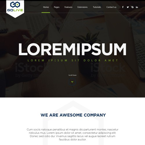 Proposta di design per un contest della categoria Design di sito web realizzata da TIDAK