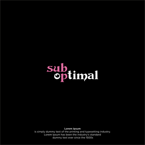 Logo design for a substack/newsletter: "suboptimal" Design by -athala-