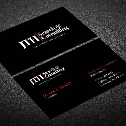 Business Card Design for Executive Search Firm Design by CurveSky™ ☑️