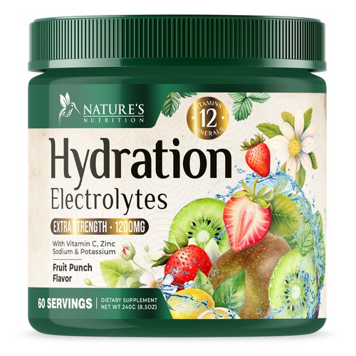 Hydration Electrolytes Design Needed for Nature's Nutrition Design by UnderTheSea™