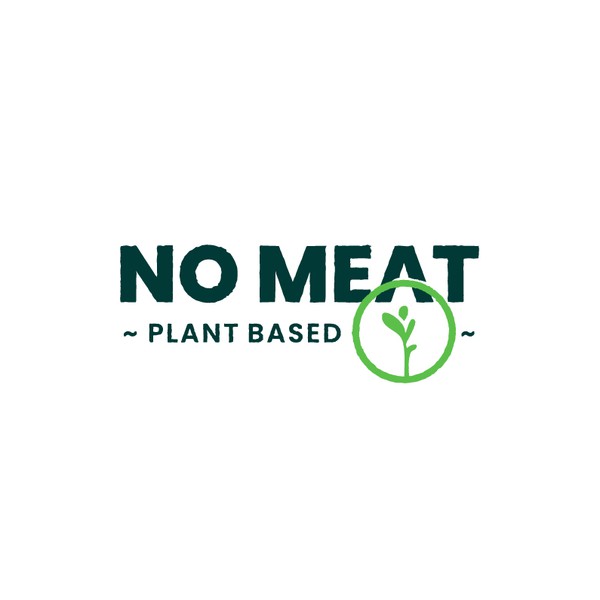 Bold Rustic Logo for No Meat Plant Based