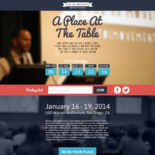 Create an event registration for a youth-based conference Design von KyleRichard