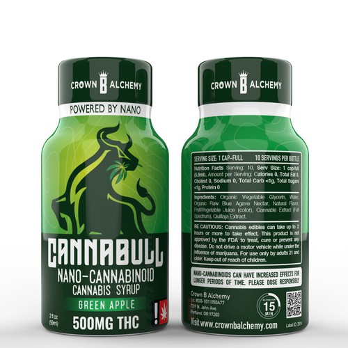 CANNABULL Nano-Cannabinoid Cannabis Syrup Design by Nanoz Abdi