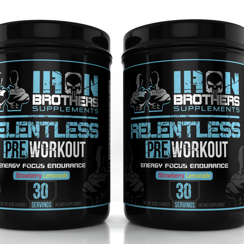 Iron Brothers Supplements PREWORKOUT Label Product label contest