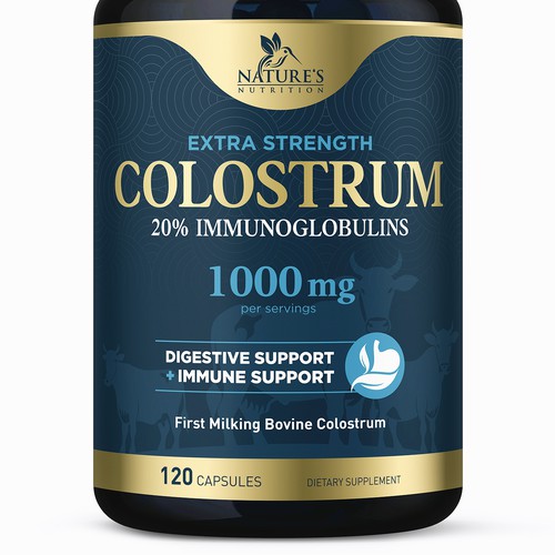 Powerful, Colostrum Design Needed for Nature's Nutrition Design by FreshApple@Michelle