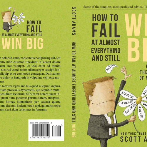 Author of Dilbert wants you to beat his book cover design Design by LilaM