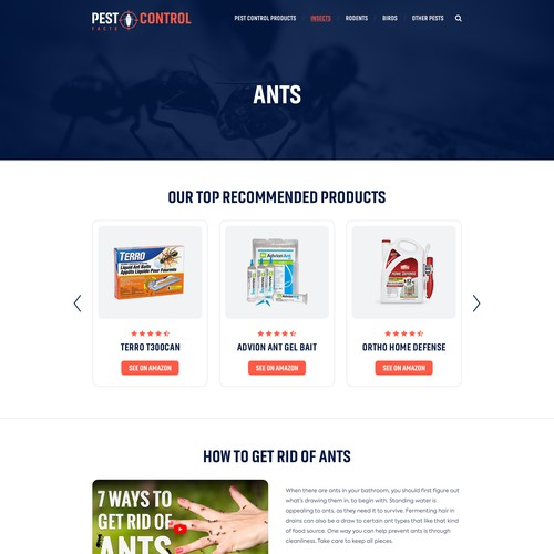 Exciting and fun web design for pest control website Design by TorToi