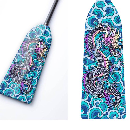Dragon Boat Paddle Design: Chinese Dragon Design por olartdesign