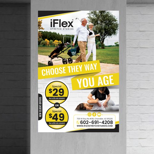 Stretch and Flex Poster Template in Illustrator, PSD, Pages, Word