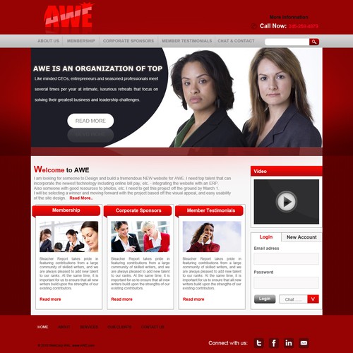 Design di Create the next Web Page Design for AWE (The Association of Women Entrepreneurs & Executives) di wal_143