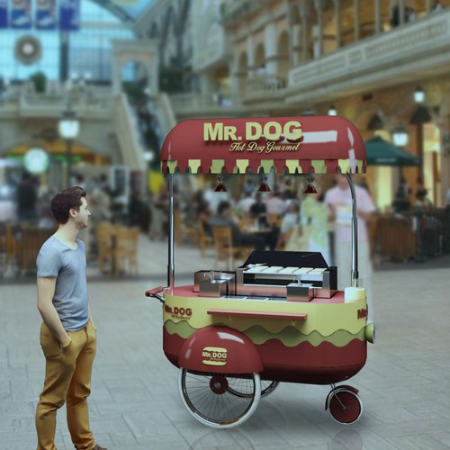 Food Cart To Sell Gourmet Hot Dog Design by R . O . N