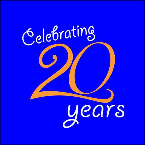 Celebrating 20 years LOGO Diseño de davdc